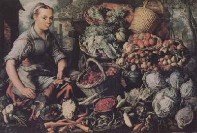 Joachim Beuckelaer Market Woman with Fruit,Vegetables and Poultry (mk14) oil painting picture